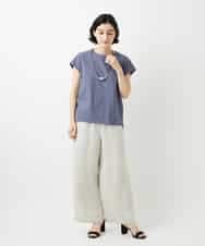 NHLGE40330 GIANNI LO GIUDICE(小さいサイズ)(メゾン ドゥ サンク) [セットアップ対応]デニム調リネンパンツ ベージュ