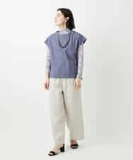 NHLGE40330 GIANNI LO GIUDICE(小さいサイズ)(メゾン ドゥ サンク) [セットアップ対応]デニム調リネンパンツ ベージュ