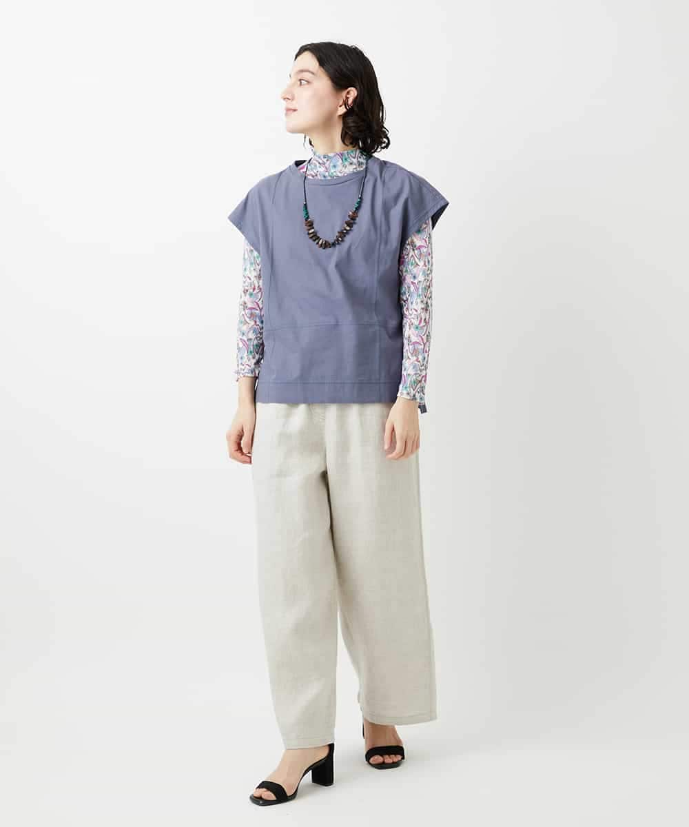 NHLGE40330 GIANNI LO GIUDICE(小さいサイズ)(メゾン ドゥ サンク) [セットアップ対応]デニム調リネンパンツ ベージュ