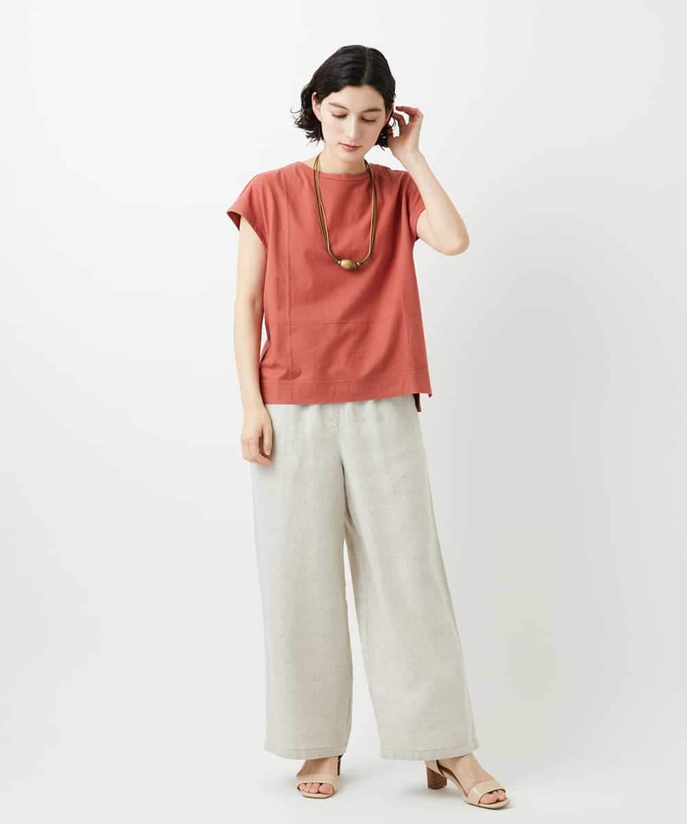 NHLGE40330 GIANNI LO GIUDICE(小さいサイズ)(メゾン ドゥ サンク) [セットアップ対応]デニム調リネンパンツ ベージュ