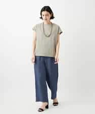 NHLGE40330 GIANNI LO GIUDICE(小さいサイズ)(メゾン ドゥ サンク) [セットアップ対応]デニム調リネンパンツ ベージュ