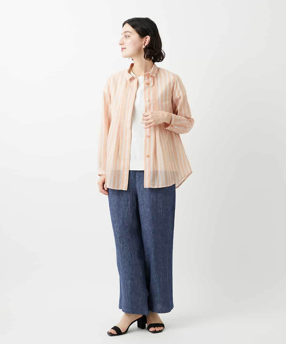 NHLGE40330 GIANNI LO GIUDICE(小さいサイズ)(メゾン ドゥ サンク) [セットアップ対応]デニム調リネンパンツ ベージュ