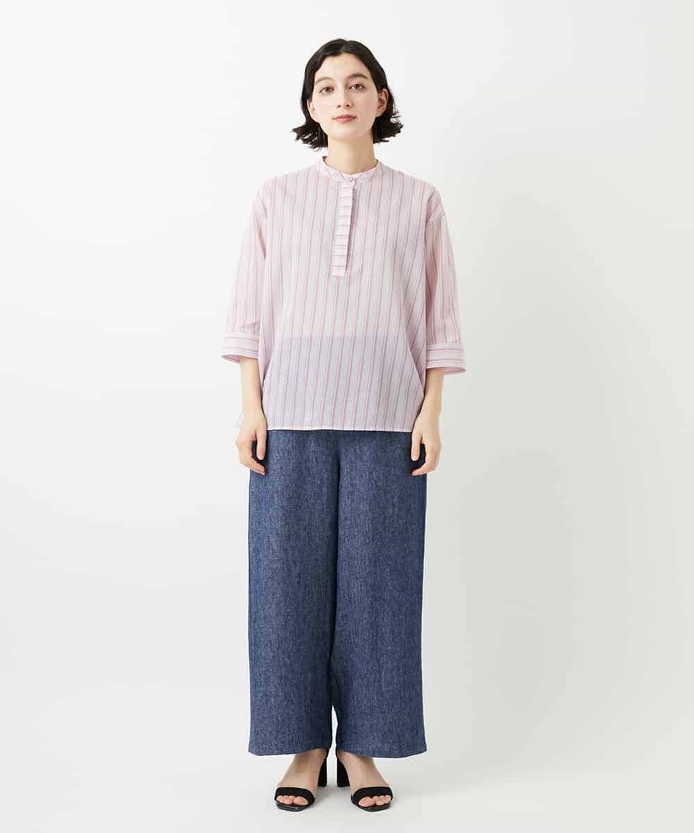 NHLGE40330 GIANNI LO GIUDICE(小さいサイズ)(メゾン ドゥ サンク) [セットアップ対応]デニム調リネンパンツ ベージュ