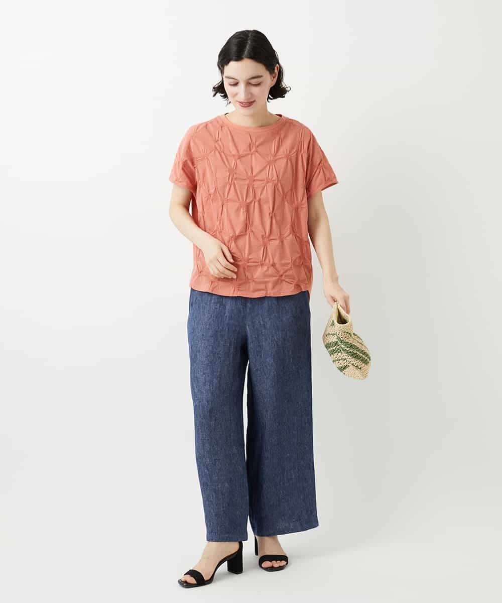 NHLGE40330 GIANNI LO GIUDICE(小さいサイズ)(メゾン ドゥ サンク) [セットアップ対応]デニム調リネンパンツ ベージュ