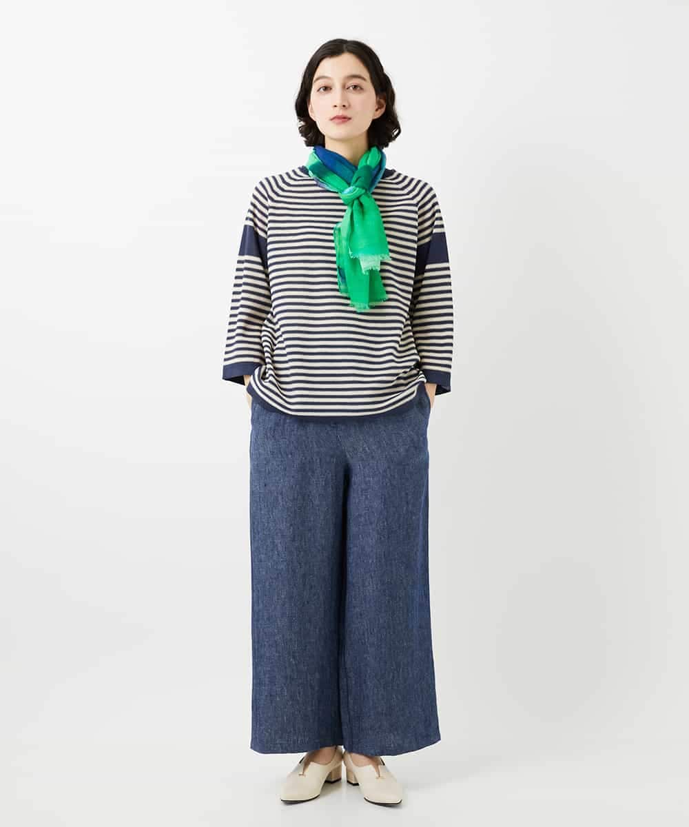 NHLGE40330 GIANNI LO GIUDICE(小さいサイズ)(メゾン ドゥ サンク) [セットアップ対応]デニム調リネンパンツ ベージュ