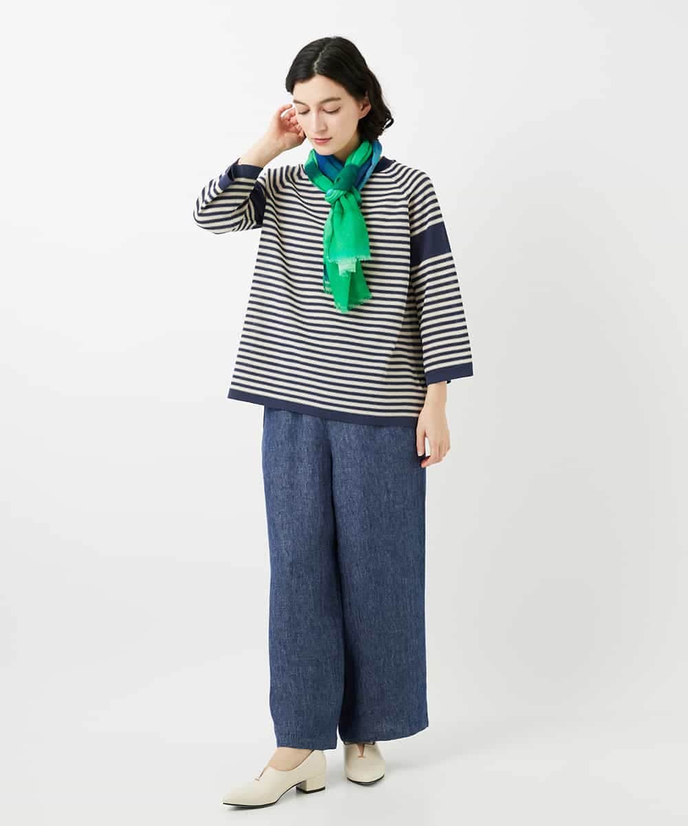 NHLGE40330 GIANNI LO GIUDICE(小さいサイズ)(メゾン ドゥ サンク) [セットアップ対応]デニム調リネンパンツ ベージュ