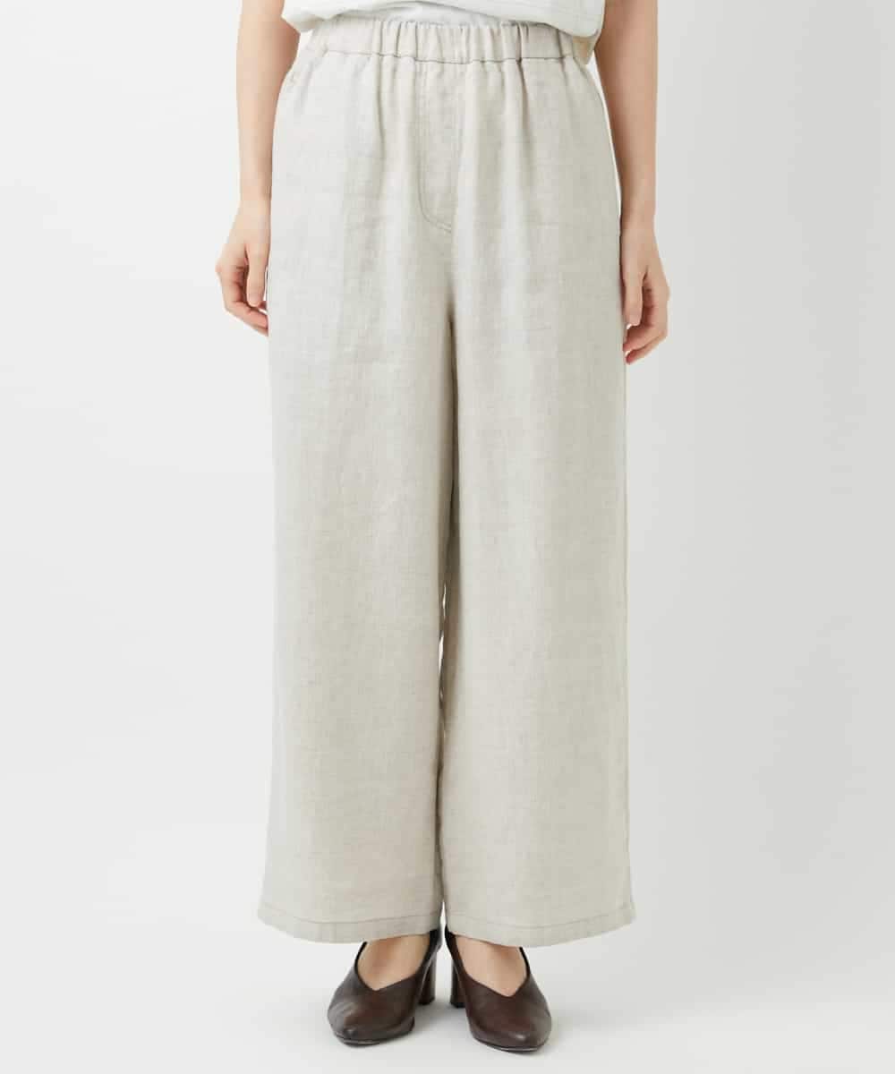 NHLGE40330 GIANNI LO GIUDICE(小さいサイズ)(メゾン ドゥ サンク) [セットアップ対応]デニム調リネンパンツ ベージュ