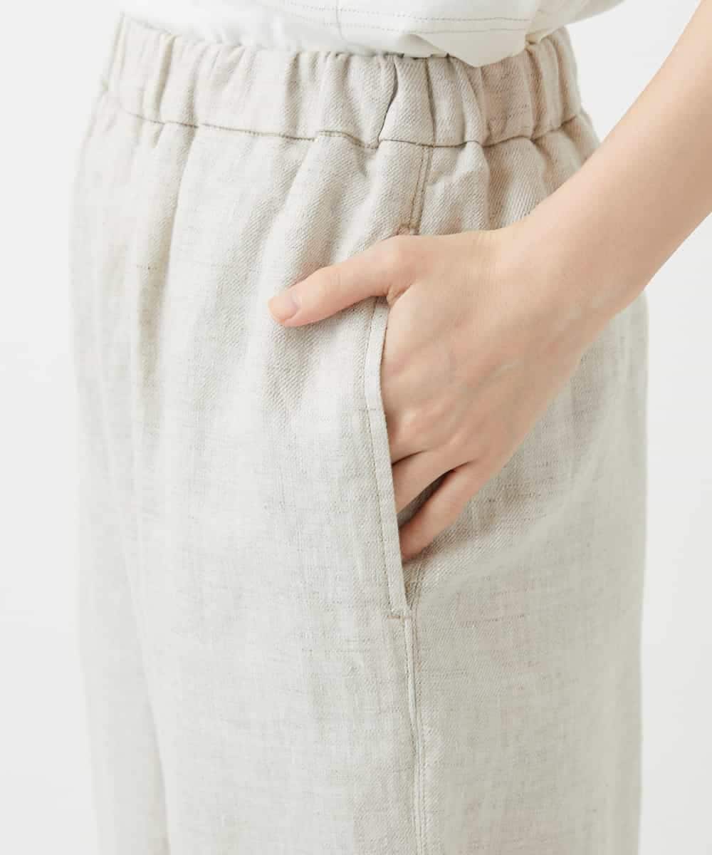 NHLGE40330 GIANNI LO GIUDICE(小さいサイズ)(メゾン ドゥ サンク) [セットアップ対応]デニム調リネンパンツ ベージュ