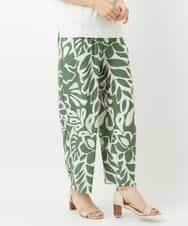 NHLGE41300 GIANNI LO GIUDICE(小さいサイズ)(メゾン ドゥ サンク) [日本製]ポタニカルフラワープリントパンツ グリーン