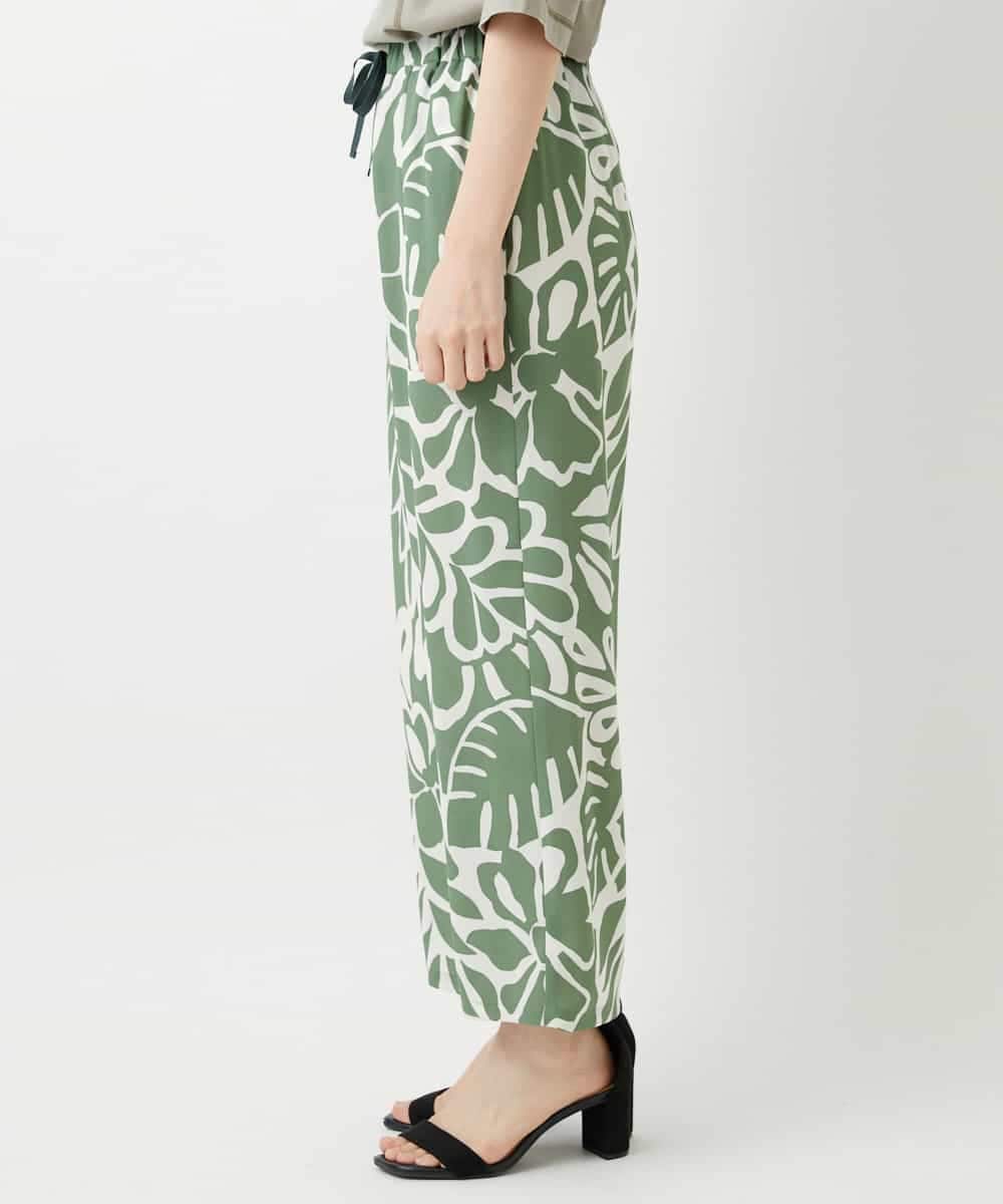 NHLGE41300 GIANNI LO GIUDICE(小さいサイズ)(メゾン ドゥ サンク) [日本製]ポタニカルフラワープリントパンツ グリーン