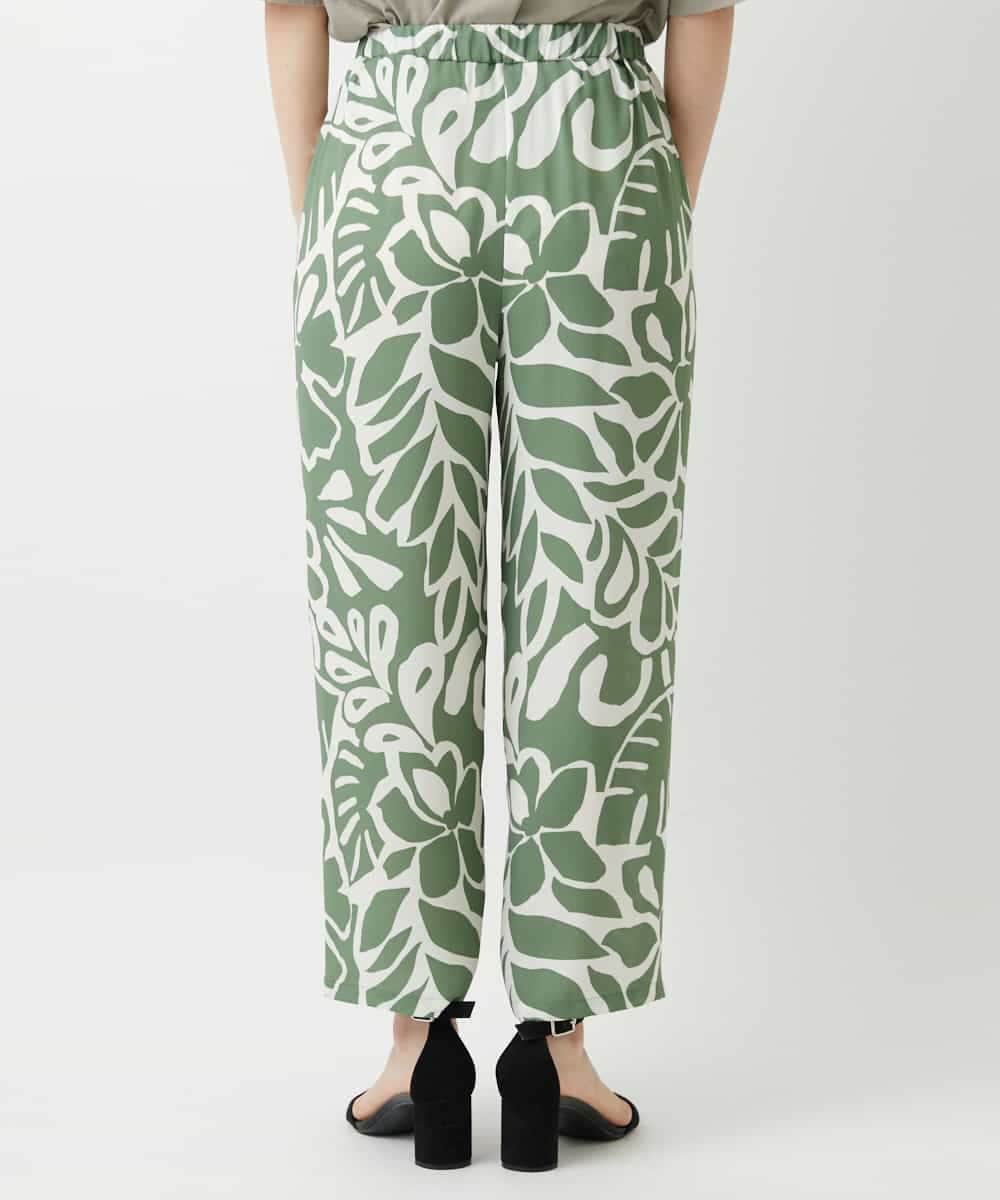 NHLGE41300 GIANNI LO GIUDICE(小さいサイズ)(メゾン ドゥ サンク) [日本製]ポタニカルフラワープリントパンツ グリーン
