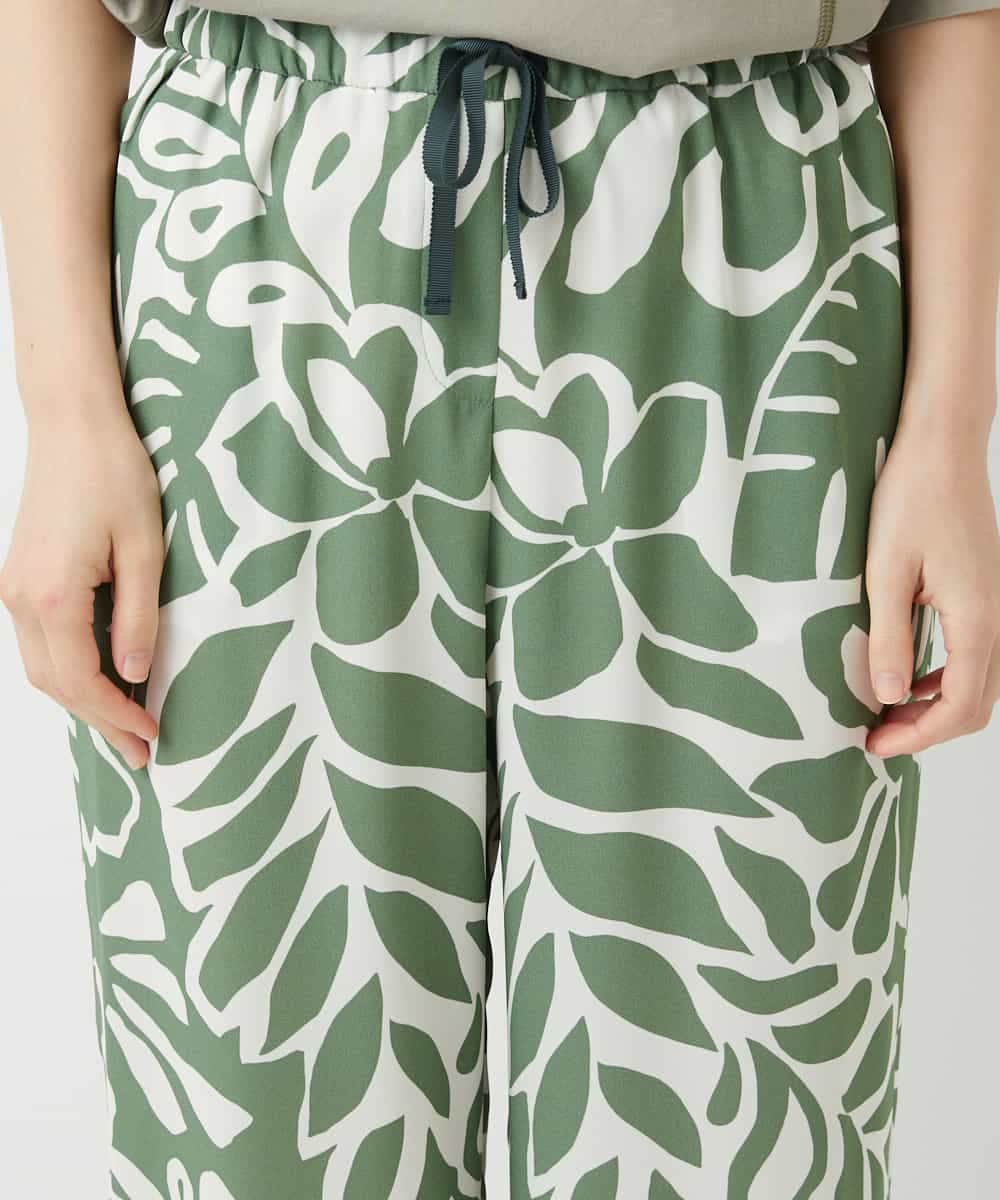 NHLGE41300 GIANNI LO GIUDICE(小さいサイズ)(メゾン ドゥ サンク) [日本製]ポタニカルフラワープリントパンツ グリーン