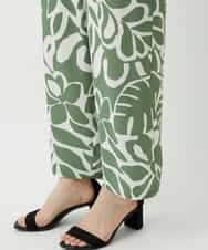 NHLGE41300 GIANNI LO GIUDICE(小さいサイズ)(メゾン ドゥ サンク) [日本製]ポタニカルフラワープリントパンツ グリーン