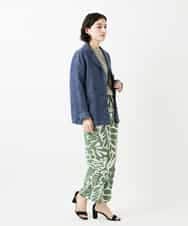 NHLGE41300 GIANNI LO GIUDICE(小さいサイズ)(メゾン ドゥ サンク) [日本製]ポタニカルフラワープリントパンツ グリーン