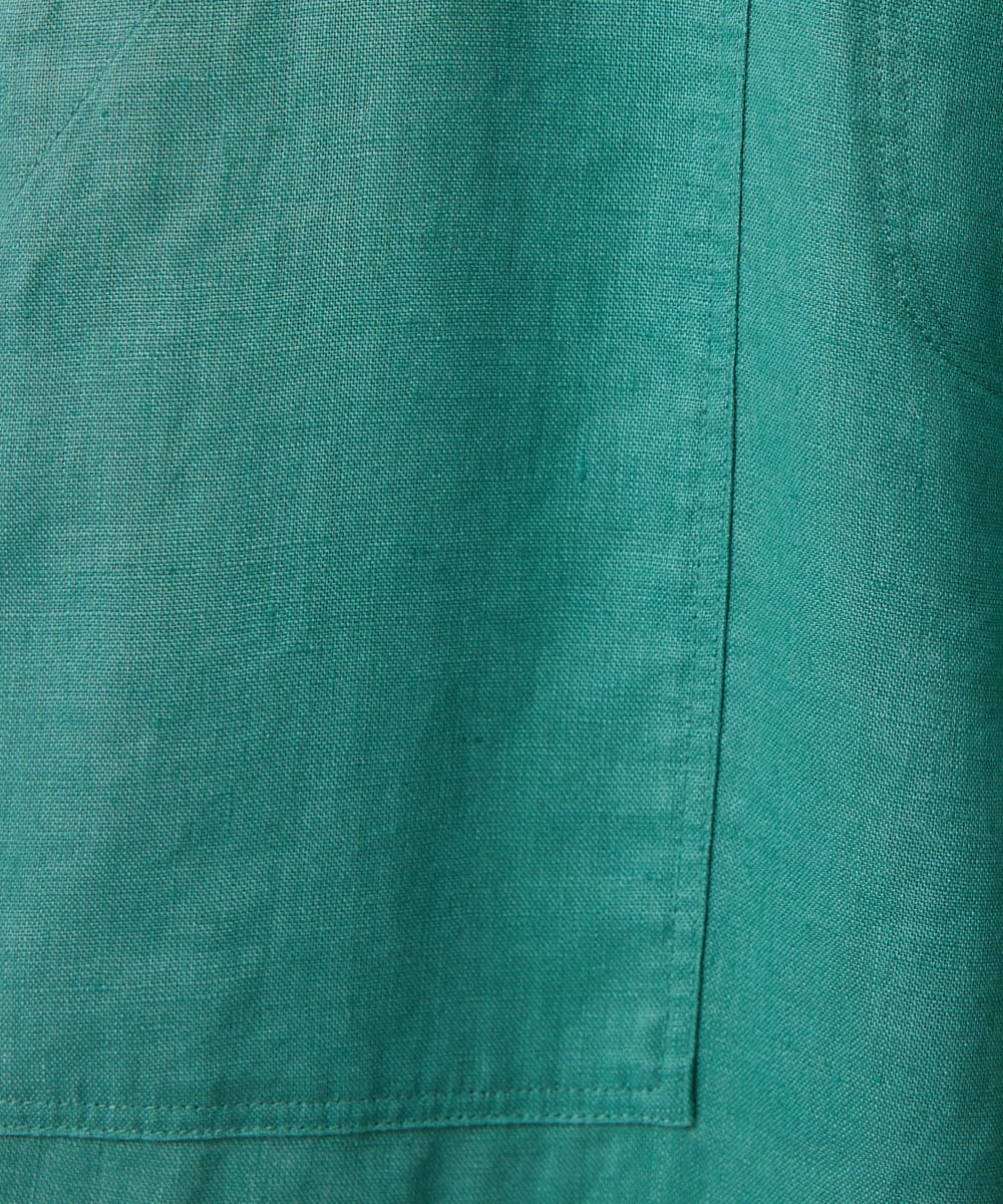 NHLGE43250 GIANNI LO GIUDICE(小さいサイズ)(メゾン ドゥ サンク) カラーリネン製品洗いパンツ グリーン