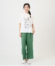 NHLGE43250 GIANNI LO GIUDICE(小さいサイズ)(メゾン ドゥ サンク) カラーリネン製品洗いパンツ ブルー