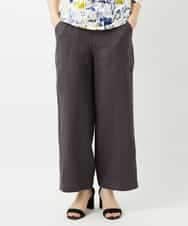 NHLGE43250 GIANNI LO GIUDICE(小さいサイズ)(メゾン ドゥ サンク) カラーリネン製品洗いパンツ グリーン