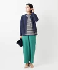 NHLGE43250 GIANNI LO GIUDICE(小さいサイズ)(メゾン ドゥ サンク) カラーリネン製品洗いパンツ グリーン