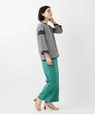 NHLGE43250 GIANNI LO GIUDICE(小さいサイズ)(メゾン ドゥ サンク) カラーリネン製品洗いパンツ グリーン