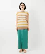 NHLGE43250 GIANNI LO GIUDICE(小さいサイズ)(メゾン ドゥ サンク) カラーリネン製品洗いパンツ グリーン