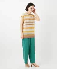 NHLGE43250 GIANNI LO GIUDICE(小さいサイズ)(メゾン ドゥ サンク) カラーリネン製品洗いパンツ グリーン