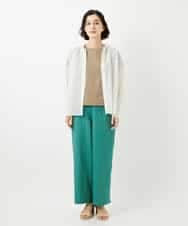 NHLGE43250 GIANNI LO GIUDICE(小さいサイズ)(メゾン ドゥ サンク) カラーリネン製品洗いパンツ グリーン