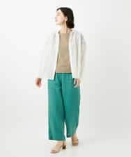 NHLGE43250 GIANNI LO GIUDICE(小さいサイズ)(メゾン ドゥ サンク) カラーリネン製品洗いパンツ グリーン