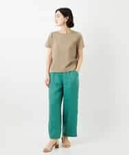 NHLGE43250 GIANNI LO GIUDICE(小さいサイズ)(メゾン ドゥ サンク) カラーリネン製品洗いパンツ グリーン