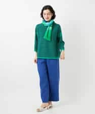 NHLGE43250 GIANNI LO GIUDICE(小さいサイズ)(メゾン ドゥ サンク) カラーリネン製品洗いパンツ グリーン