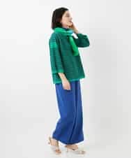 NHLGE43250 GIANNI LO GIUDICE(小さいサイズ)(メゾン ドゥ サンク) カラーリネン製品洗いパンツ グリーン