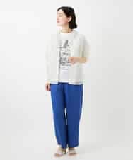 NHLGE43250 GIANNI LO GIUDICE(小さいサイズ)(メゾン ドゥ サンク) カラーリネン製品洗いパンツ グリーン