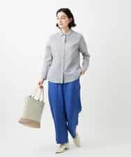 NHLGE43250 GIANNI LO GIUDICE(小さいサイズ)(メゾン ドゥ サンク) カラーリネン製品洗いパンツ グリーン