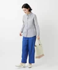 NHLGE43250 GIANNI LO GIUDICE(小さいサイズ)(メゾン ドゥ サンク) カラーリネン製品洗いパンツ グリーン