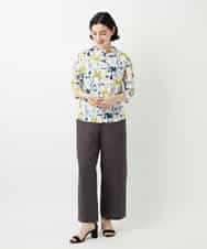 NHLGE43250 GIANNI LO GIUDICE(小さいサイズ)(メゾン ドゥ サンク) カラーリネン製品洗いパンツ グリーン