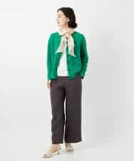 NHLGE43250 GIANNI LO GIUDICE(小さいサイズ)(メゾン ドゥ サンク) カラーリネン製品洗いパンツ グリーン