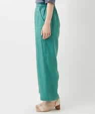 NHLGE43250 GIANNI LO GIUDICE(小さいサイズ)(メゾン ドゥ サンク) カラーリネン製品洗いパンツ グリーン