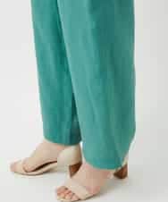 NHLGE43250 GIANNI LO GIUDICE(小さいサイズ)(メゾン ドゥ サンク) カラーリネン製品洗いパンツ グリーン