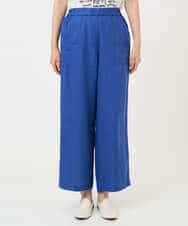 NHLGE43250 GIANNI LO GIUDICE(小さいサイズ)(メゾン ドゥ サンク) カラーリネン製品洗いパンツ ブルー