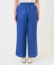 NHLGE43250 GIANNI LO GIUDICE(小さいサイズ)(メゾン ドゥ サンク) カラーリネン製品洗いパンツ ブルー