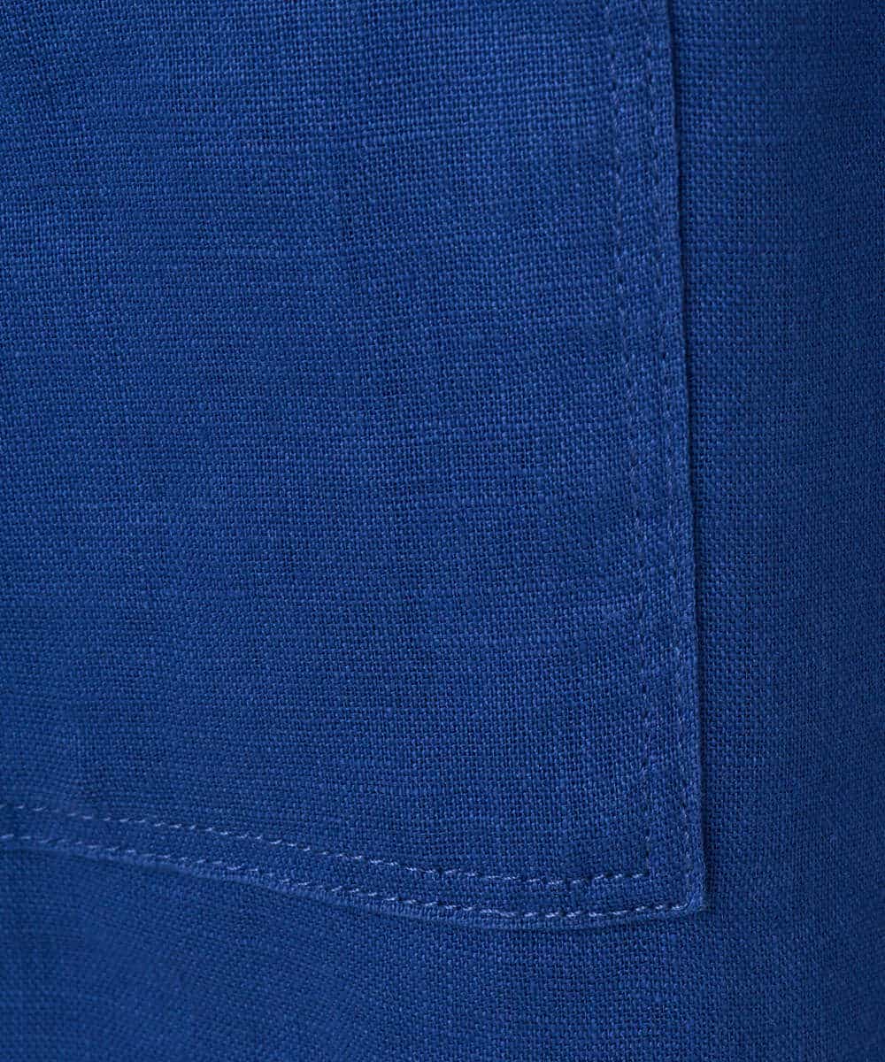 NHLGE43250 GIANNI LO GIUDICE(小さいサイズ)(メゾン ドゥ サンク) カラーリネン製品洗いパンツ ブルー