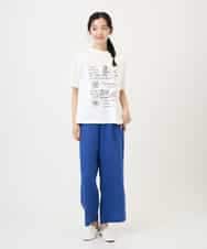 NHLGE43250 GIANNI LO GIUDICE(小さいサイズ)(メゾン ドゥ サンク) カラーリネン製品洗いパンツ ブルー