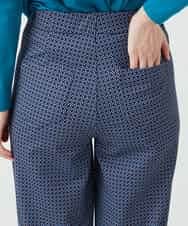 NHLGF28250 GIANNI LO GIUDICE(小さいサイズ)(メゾン ドゥ サンク) [リバーシブル]裏コットン幾何プリントパンツ ブルー系