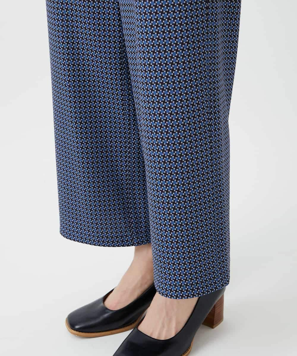 NHLGF28250 GIANNI LO GIUDICE(小さいサイズ)(メゾン ドゥ サンク) [リバーシブル]裏コットン幾何プリントパンツ ブルー系