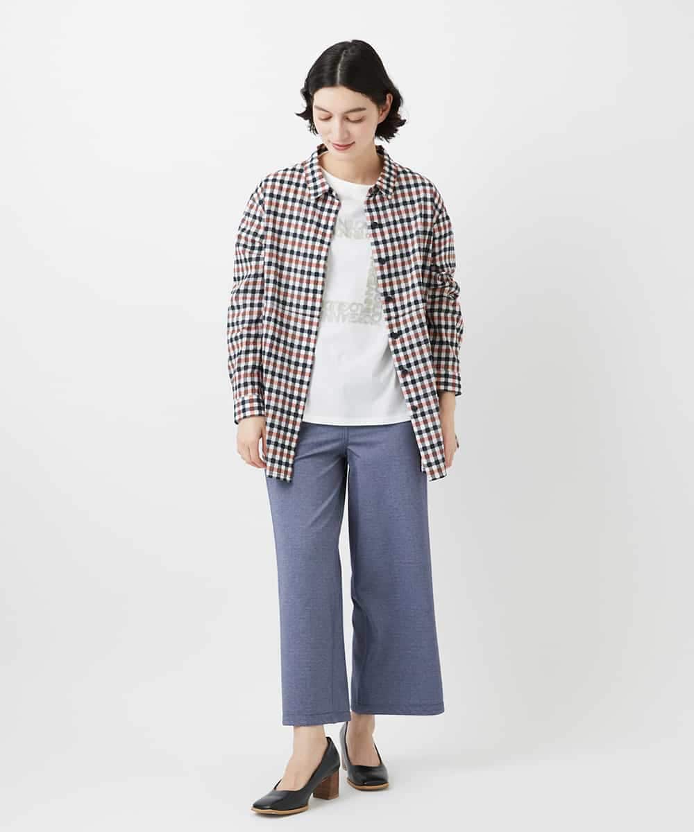 NHLGF28250 GIANNI LO GIUDICE(小さいサイズ)(メゾン ドゥ サンク) [リバーシブル]裏コットン幾何プリントパンツ ブルー系