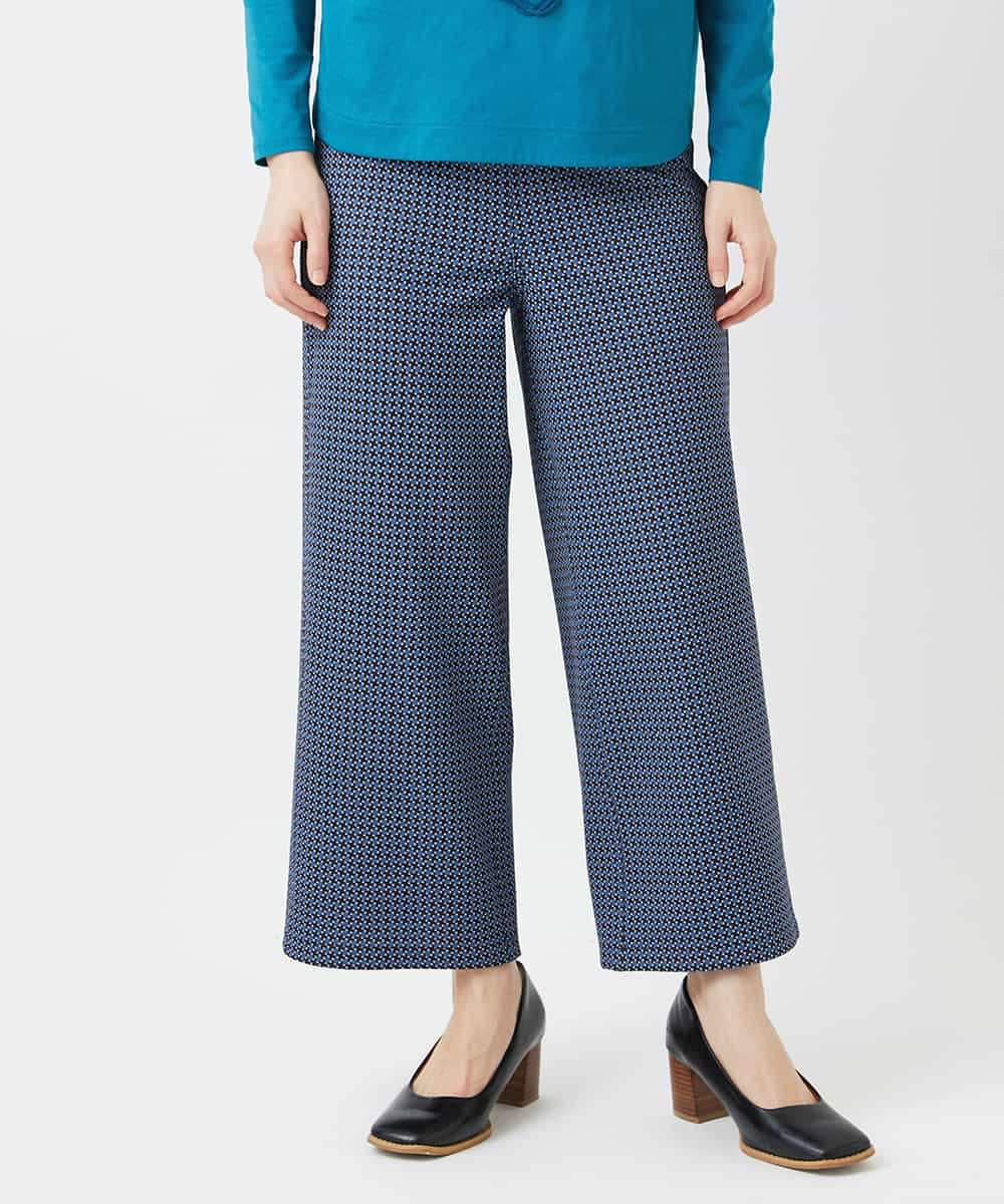 NHLGF28250 GIANNI LO GIUDICE(小さいサイズ)(メゾン ドゥ サンク) [リバーシブル]裏コットン幾何プリントパンツ ブルー系