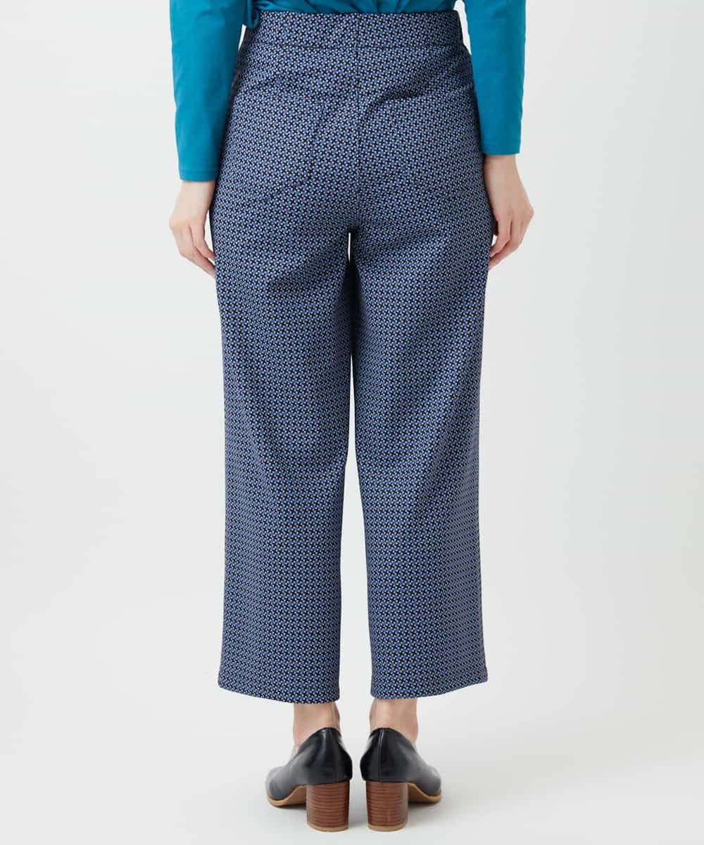 NHLGF28250 GIANNI LO GIUDICE(小さいサイズ)(メゾン ドゥ サンク) [リバーシブル]裏コットン幾何プリントパンツ ブルー系