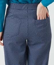 NHLGF28250 GIANNI LO GIUDICE(小さいサイズ)(メゾン ドゥ サンク) [リバーシブル]裏コットン幾何プリントパンツ ブルー系