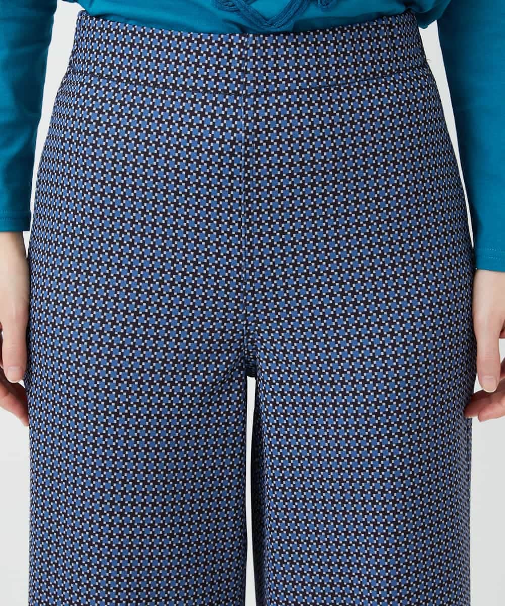 NHLGF28250 GIANNI LO GIUDICE(小さいサイズ)(メゾン ドゥ サンク) [リバーシブル]裏コットン幾何プリントパンツ ブルー系