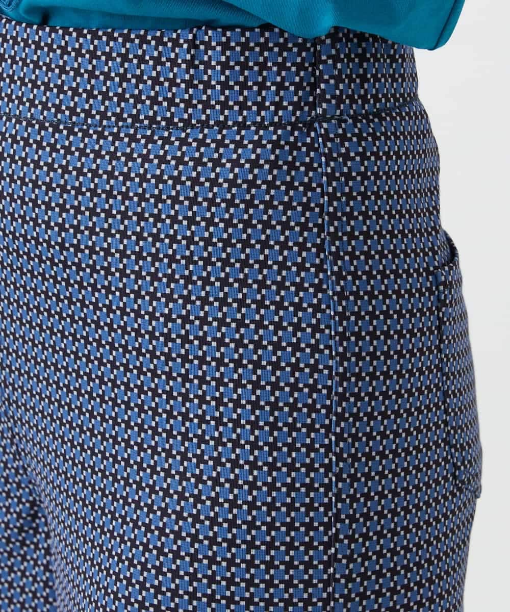 NHLGF28250 GIANNI LO GIUDICE(小さいサイズ)(メゾン ドゥ サンク) [リバーシブル]裏コットン幾何プリントパンツ ブルー系