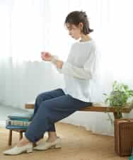 NHLGF28250 GIANNI LO GIUDICE(小さいサイズ)(メゾン ドゥ サンク) [リバーシブル]裏コットン幾何プリントパンツ ブルー系